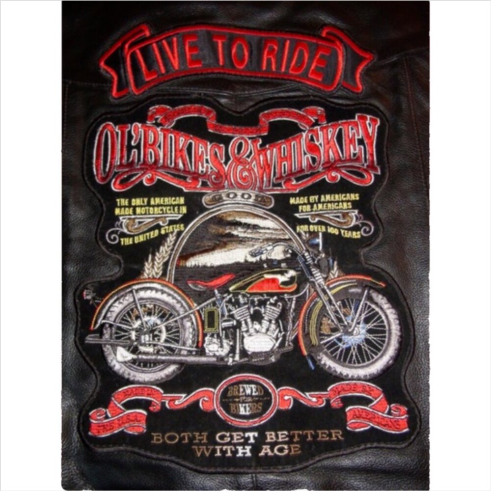 FMC Harley Davidson Men's Leather Embroidered Vest